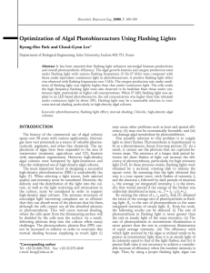 Optimization of Algal Photobioreactors Using Flashing Lights