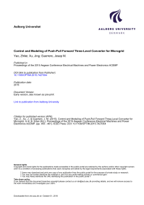 Control and Modeling of Push-Pull Forward Three-Level