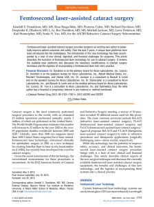 femtosecond laser assisted cataract surgery (FLACS)