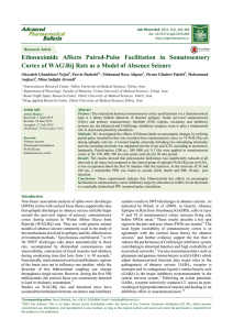 Ethosuximide Affects Paired-Pulse Facilitation in Somatosensory