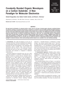 Covalently Bonded Organic Monolayers on a Carbon Substrate: A