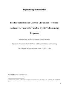 electrode Arrays with Tunable Cyclic Voltammetry Respon