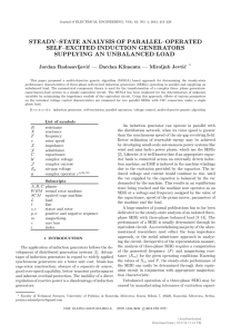 steady–state analysis of parallel–operated self–excited