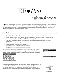 Software for HP 49