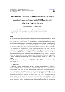 Modeling and Analysis of Wind turbine Driven Self-Excited