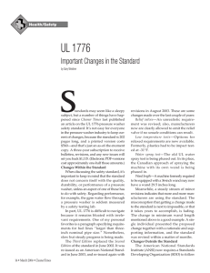 UL 1776 - Important Changes in the Standard