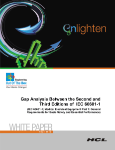 Gap Analysis Between the Second and Third Editions of IEC 60601-1