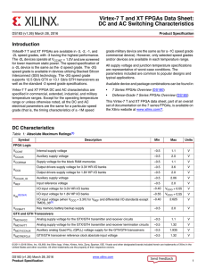 Virtex-7 T and XT FPGAs Data Sheet