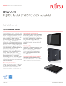 Data Sheet FUJITSU Tablet STYLISTIC V535 Industrial