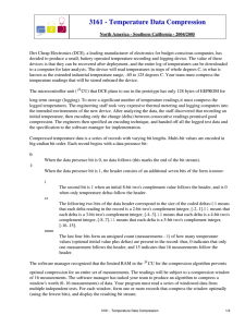 3161 - Temperature Data Compression