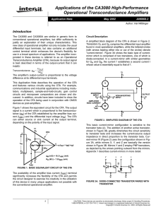 Applications of the CA3080 High