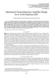 Operational Transconductance Amplifier Design for A 16-bit