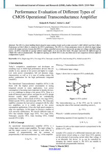 Performance Evaluation of Different Types of CMOS Operational