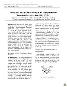 Design of an Oscillator Using CMOS Transconductance Amplifier