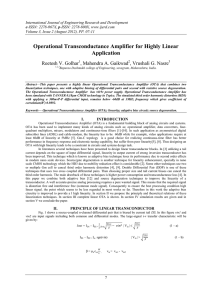 Operational Transconductance Amplifier for Highly Linear