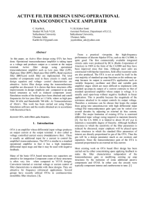 active filter design using operational transconductance amplifier