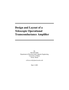 Design and Layout of a Telescopic Operational Transconductance