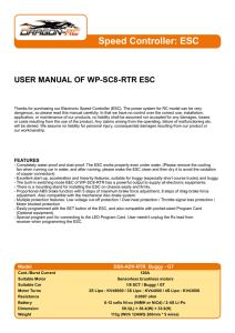 Speed Controller: ESC