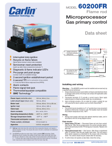 60200FR Primary Control Data Sheet