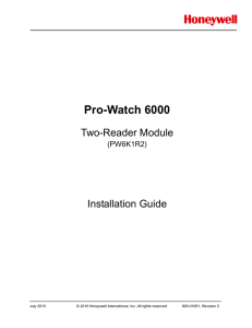 PW-6000 Two-Reader Module Installation Guide