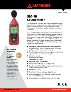 SM-10 Sound Meter Data Sheet