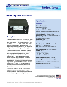 EM-7535 | Radio Noise Meter - Electro