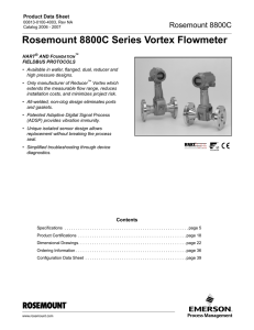 Rosemount 8800C Series Vortex Flowmeter