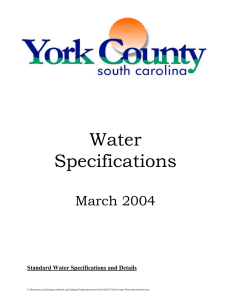 Water Specifications