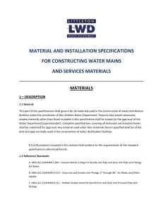 Contractor Specifications for Water Main