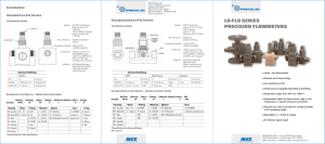 LO-FLO SERIES PRECISION FLOWMETERS