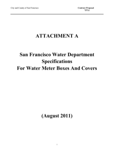 ATTACHMENT A San Francisco Water Department Specifications