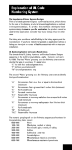 Section 4 - Explanation of UL Code Numbering System