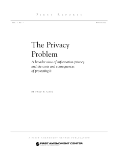 The Privacy Problem - First Amendment Center