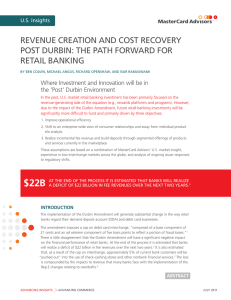Revenue Creation and Cost Recovery Post Durbin: The Path