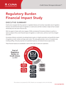 Regulatory Burden Financial Impact Study