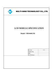 LCD MODULE SPECIFICATION