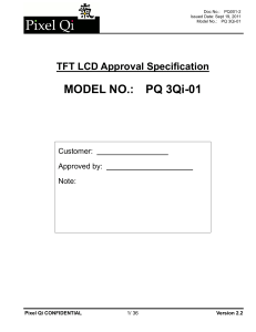 TFT-LCD Tentative Specification