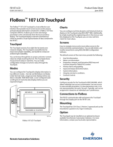 FloBoss™ 107 LCD Touchpad - Welcome to Emerson Process