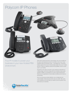 Polycom IP Phones - TelePacific Communications