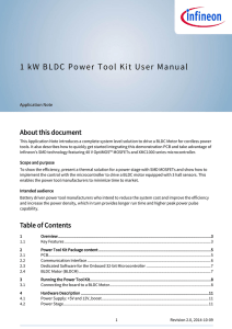 1 kW BLDC Power Tool Kit User Manual