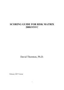 Risk Matrix Scoring guide (2007)