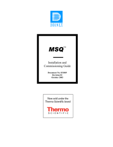 MSQ Installation and Commissioning Guide