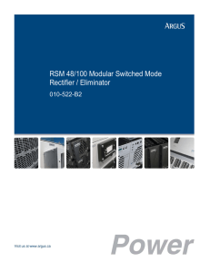 RSM 48/100 Modular Switched Mode Rectifier / Eliminator