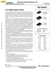 5 V PCM Codec-Filter MC145484