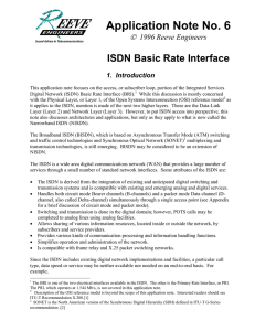 ISDN Basic Rate Interface, Application Note No. 6