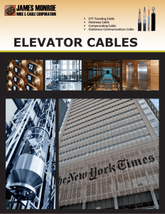 elevator cables - James Monroe Wire and Cable Corporation