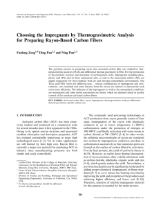 Choosing the Impregnants by Thermogravimetric Analysis for
