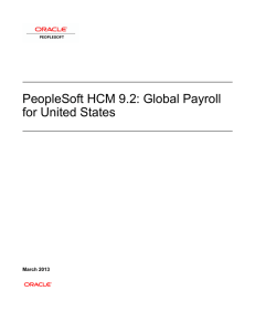 PeopleSoft HCM 9.2: Global Payroll for United States