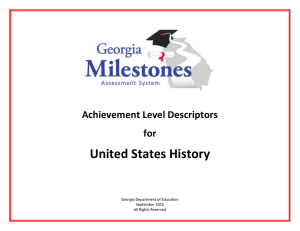 Georgia Milestones United States History EOC ALD