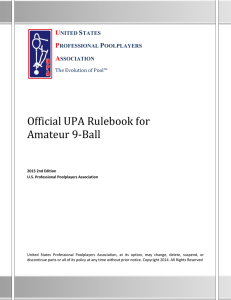 The United States Professional Poolplayers Association (UPA)